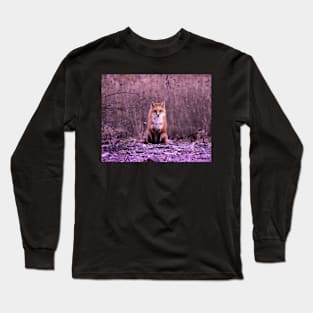 HAPPY Fox Pattern Long Sleeve T-Shirt